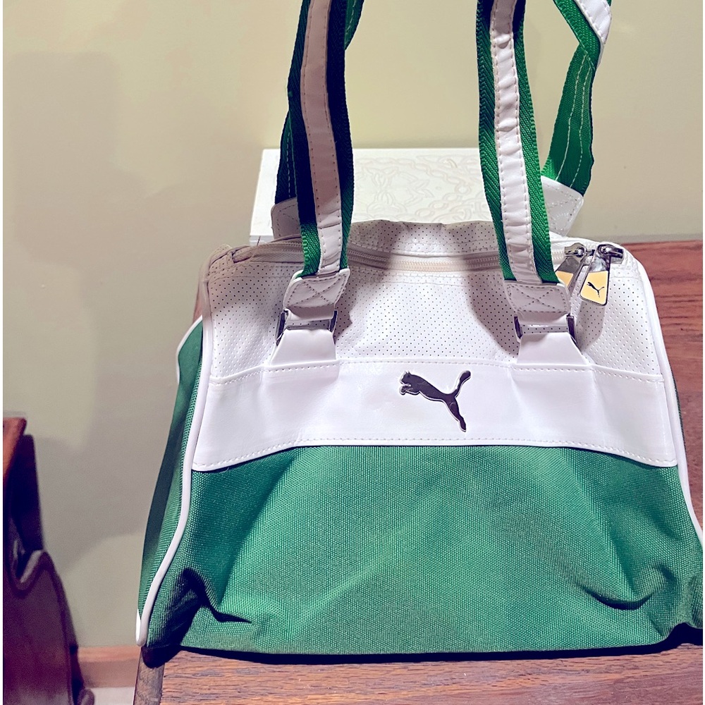 Vintage Green & White Puma Dazzle Mini Bag